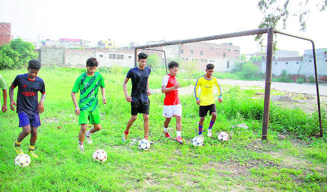 20 trainees but no goal, patchy ground at Jalandhar football centre