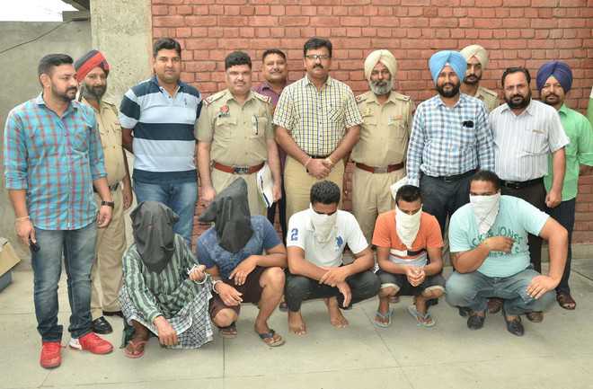 Five held with intoxicants, liquor