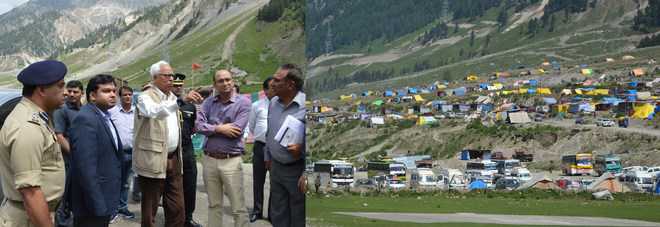 Governor inspects Baltal camp