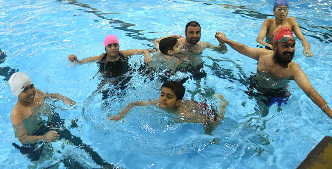 Specially-abled children defy odds to get fins