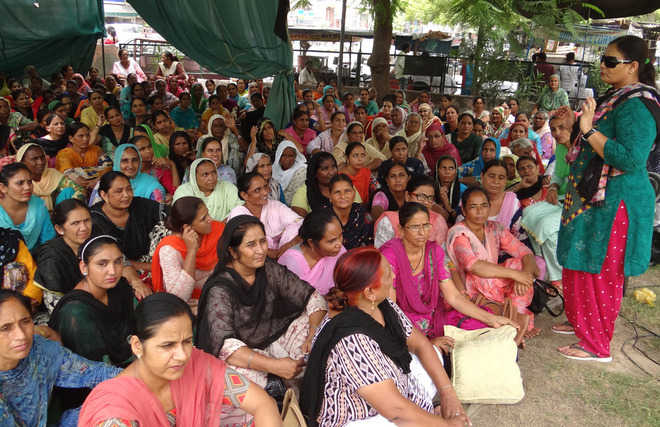 Anganwadi workers go on hunger strike