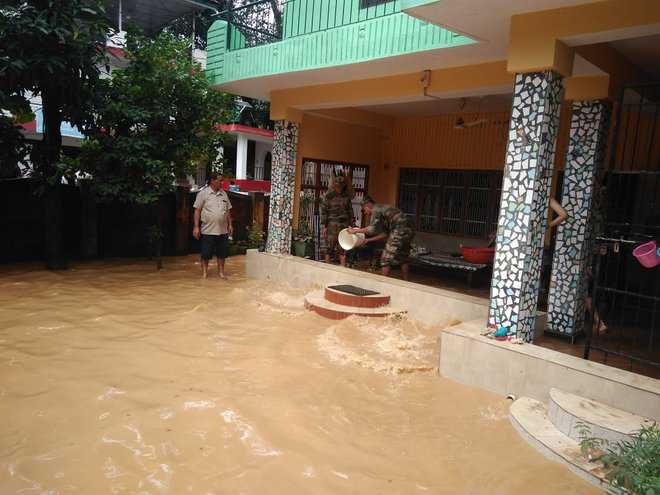 House inundated, Army rescues aged woman