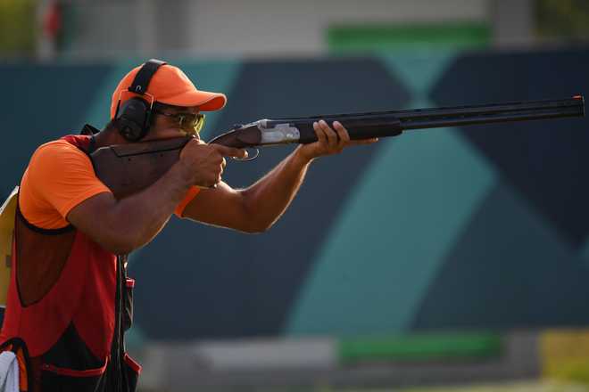 Lakshay claims silver in men''s trap for shooting''s third medal
