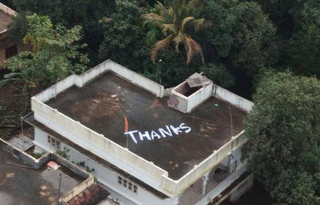 Kerala floods: A giant ''THANKS'' to defence personnel