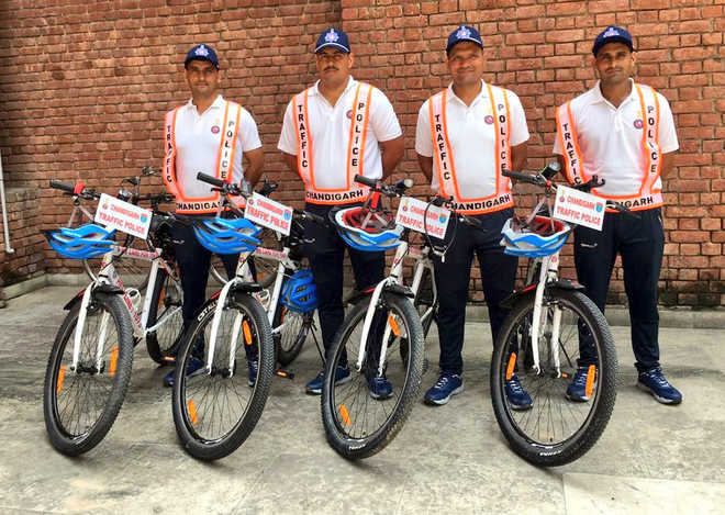 Traffic police set up cycle brigade in city