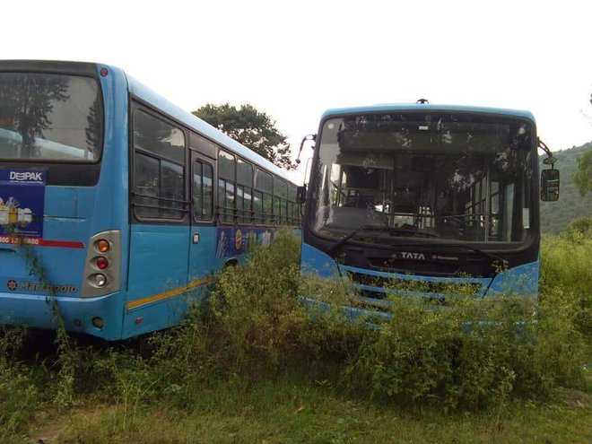Received last year, 217 buses gather dust in Kangra dist