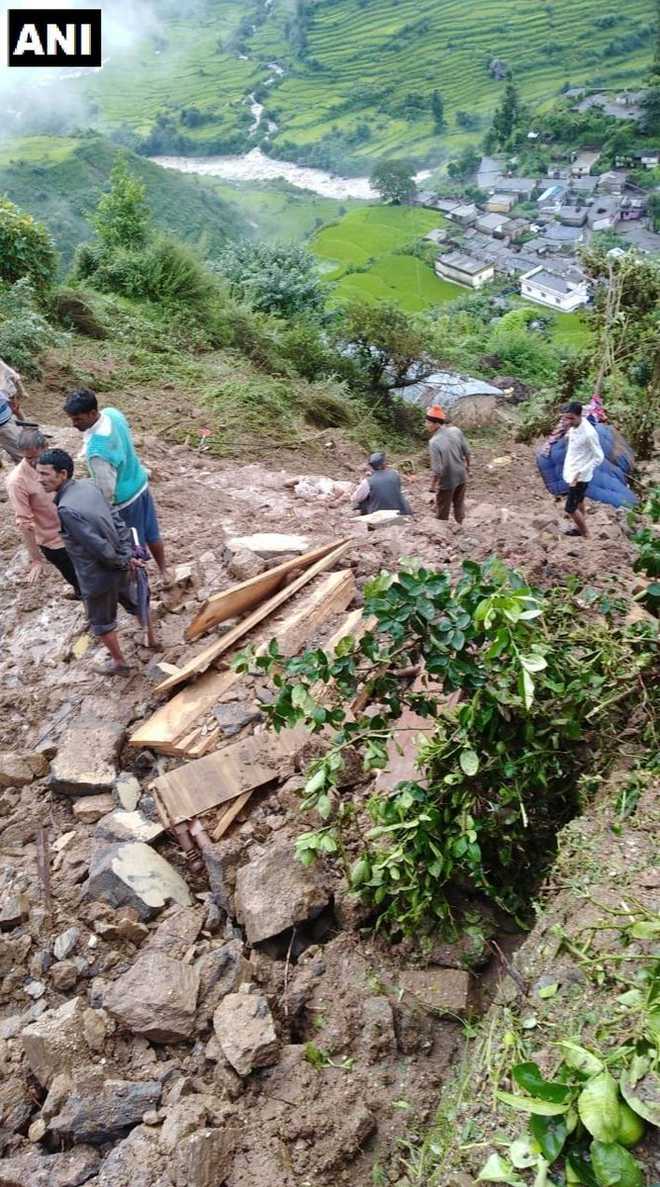 Landslide kills four in Uttarakhand, four still trapped
