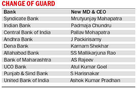 10 nationalised banks get new MDs, CEOs