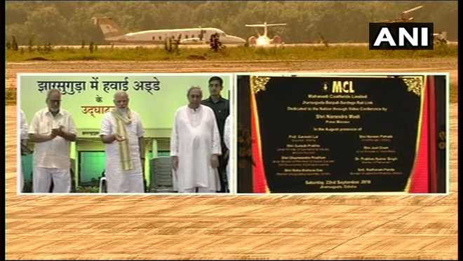 PM inaugurates new airport at Jharsuguda in Odisha