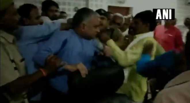 UP BJP MLA misbehaves with education officer; video goes viral