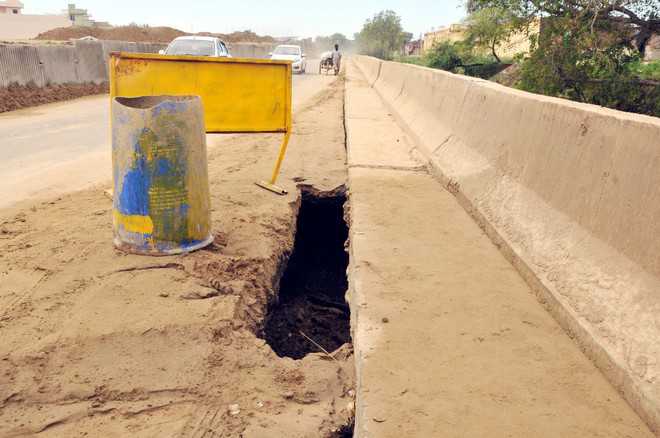 Road caves in near MC official’s office
