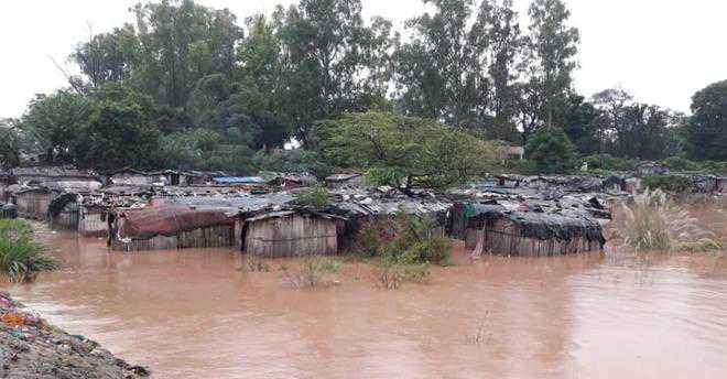 Ghaggar below danger mark, panic grips hutments, villagers