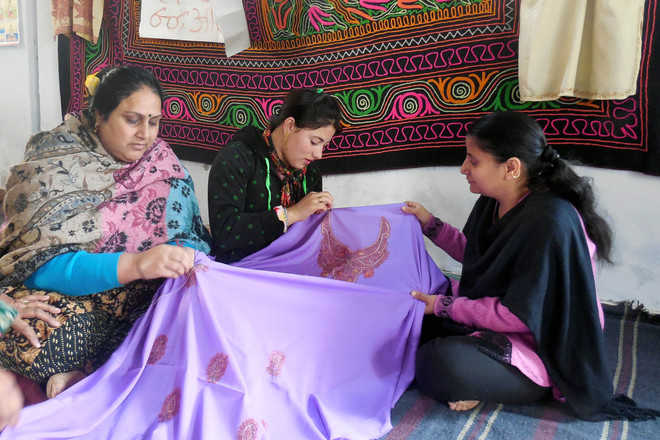 Self-help group imparts training to militancy displaced women