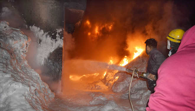 Goods worth lakhs destroyed in fire