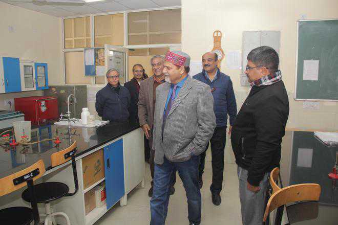 VC visits departments at Panjab University