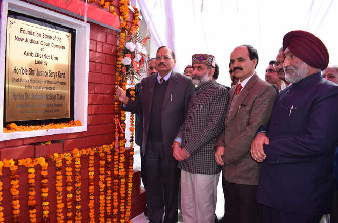 Chief Justice lays stone of court complex at Amb
