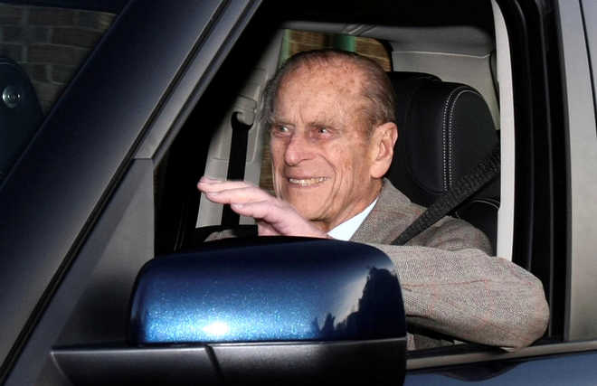 UK''s Prince Philip, 97, escapes unhurt after car crash; was driving