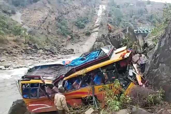 2 killed, 46 hurt as bus falls into gorge : The Tribune India