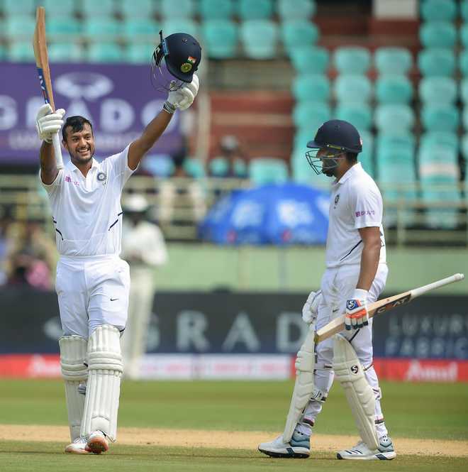 Double centurion Mayank Agarwal puts India on top in first Test