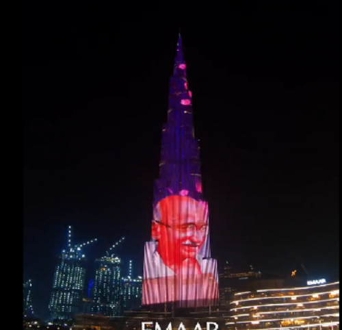 Dubai’s Burj Khalifa lit up as tribute to Mahatma Gandhi