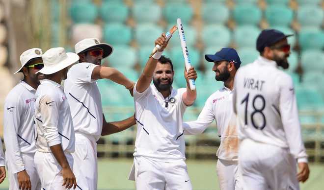 ''5-star'' Shami, brilliant Jadeja sparkle as India beat S Africa by 203 runs