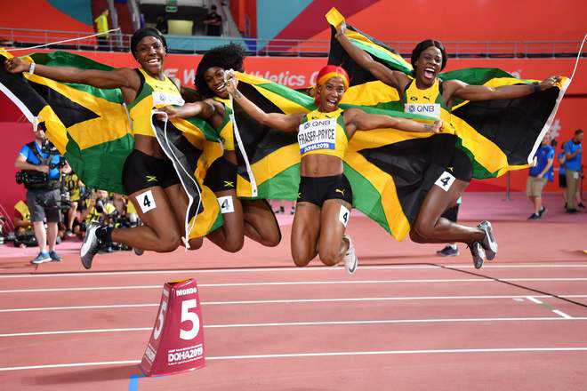 Jamaica beat Britain to women''s relay gold
