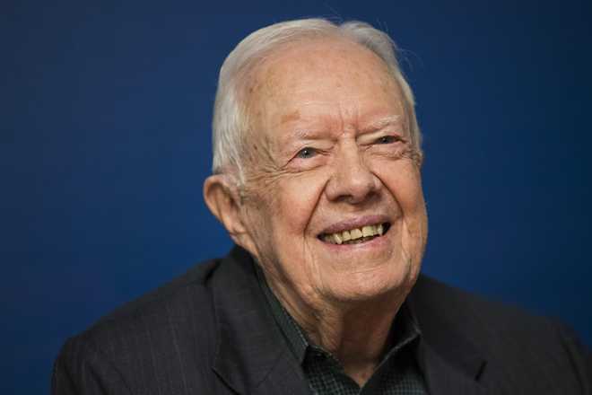 Former US president Jimmy Carter has black eye, stitches after fall