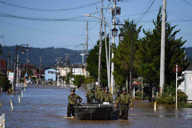 Typhoon leaves trail of destruction in Japan