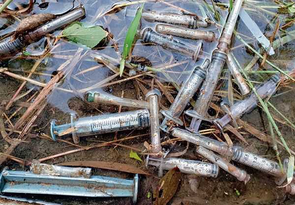 Syringes dumped at PU garden