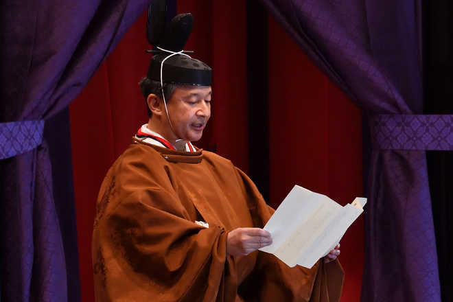 New Japan emperor takes throne in Tokyo