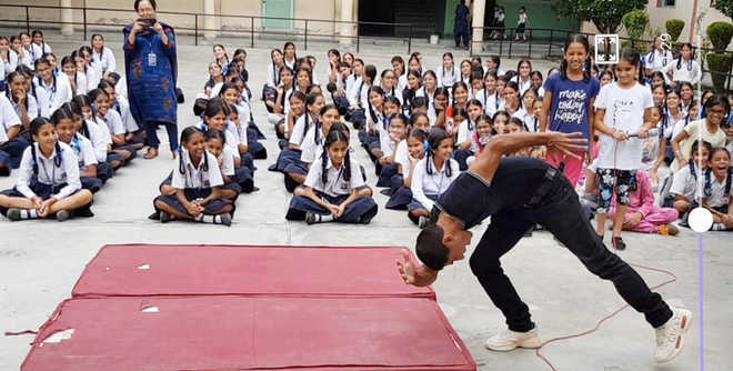 Imparting self-defence training to girls