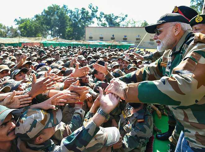 At Pathankot Air Force base, PM Modi breaks protocol to meet soldiers