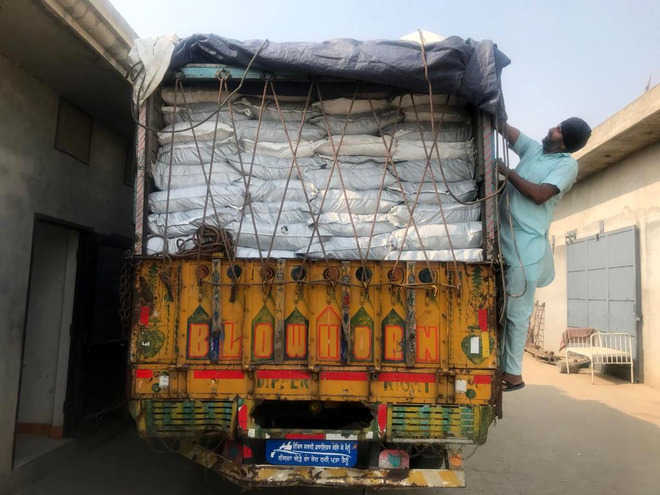 Four tobacco-laden trucks seized in raid