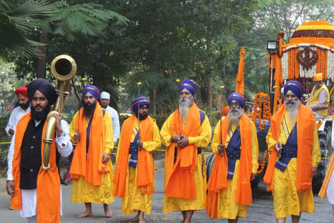 Nagar kirtan organised in Noida on Guru Nanak''s 550th birth anniversary