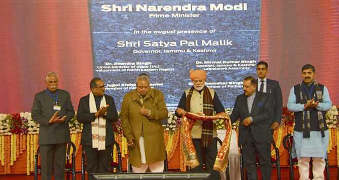Modi lays stone of Kiru Hydroelectric Project