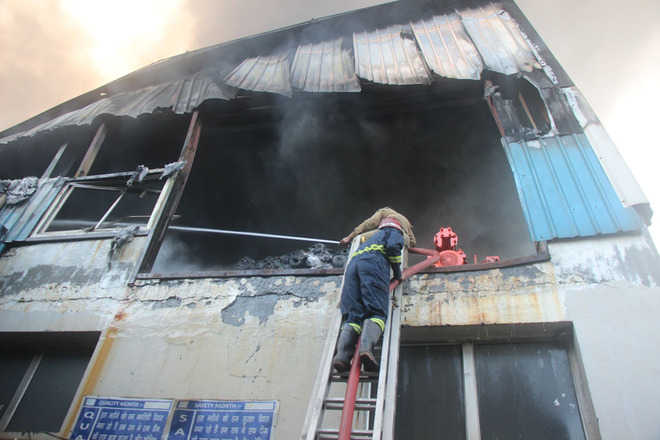 Goods worth lakhs destroyed in fire at leather factory