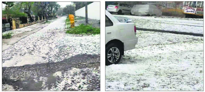 Hailstorm lashes district