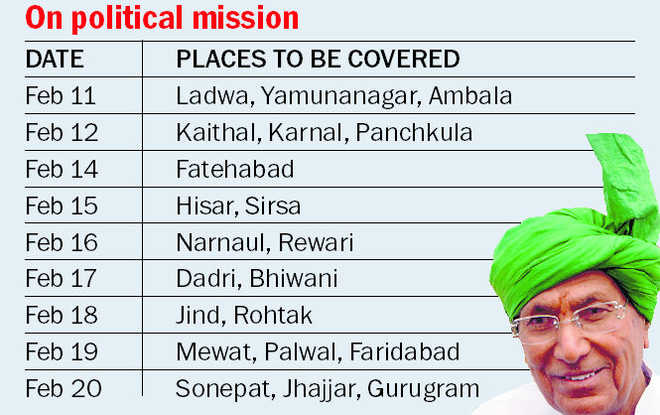 Out on furlough, Chautala’s meetings from tomorrow