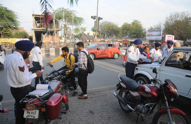 Cops issued 37,935 challans for traffic violations in 2018