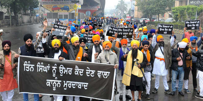 Sikh bodies take out protest march