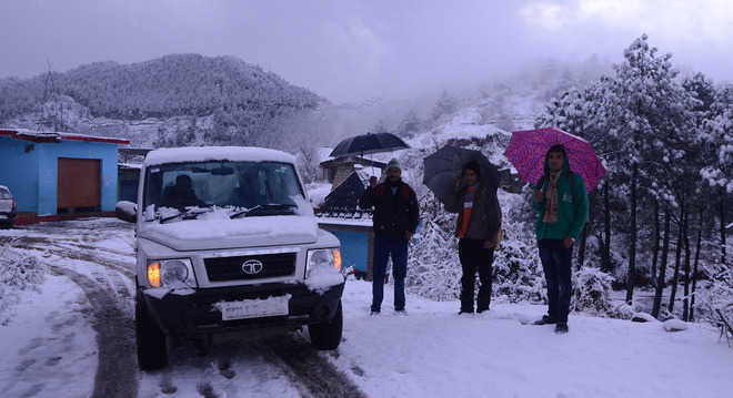 Tourists throng Shimla as Kufri, Jakhu get fresh snow