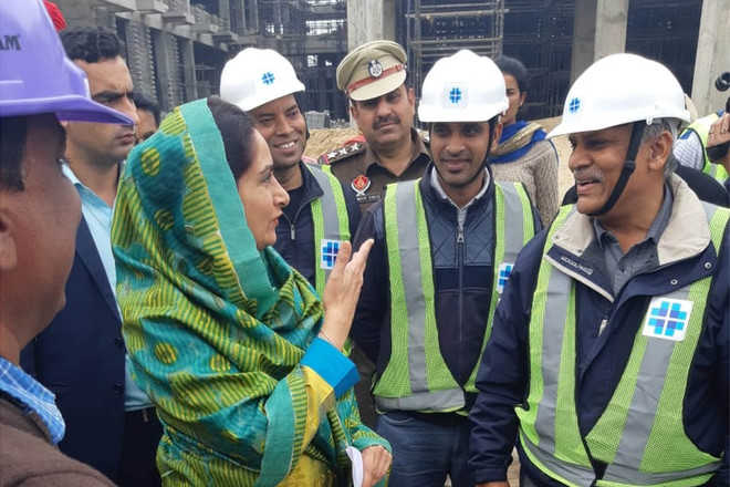 Harsimrat visits AIIMS construction...