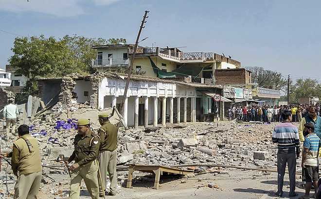 13 die in UP explosion, two officials suspended