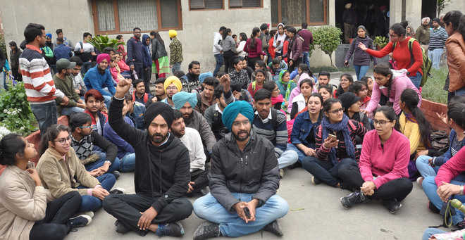Protest at GNDU over mass reappear