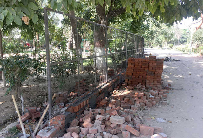 Holiday haven: Encroachers complete illegal constructions