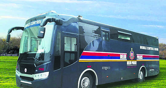Delhi Police gets hi-tech mobile control room bus