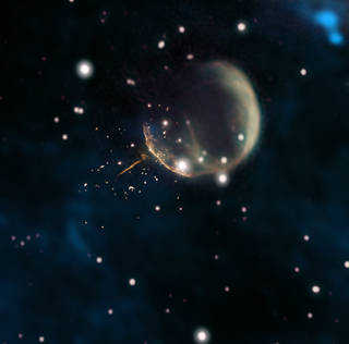 NASA discovers pulsar speeding through space