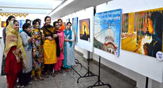 Painting exhibition marks golden jubilee of college - The Tribune
