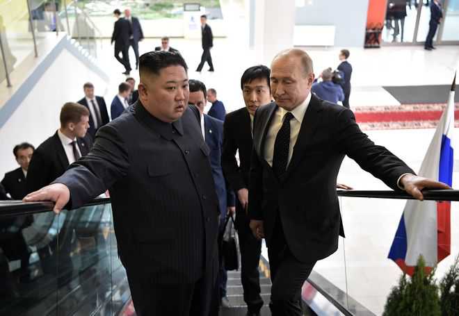 Kim, Putin vow to seek closer ties at first talks