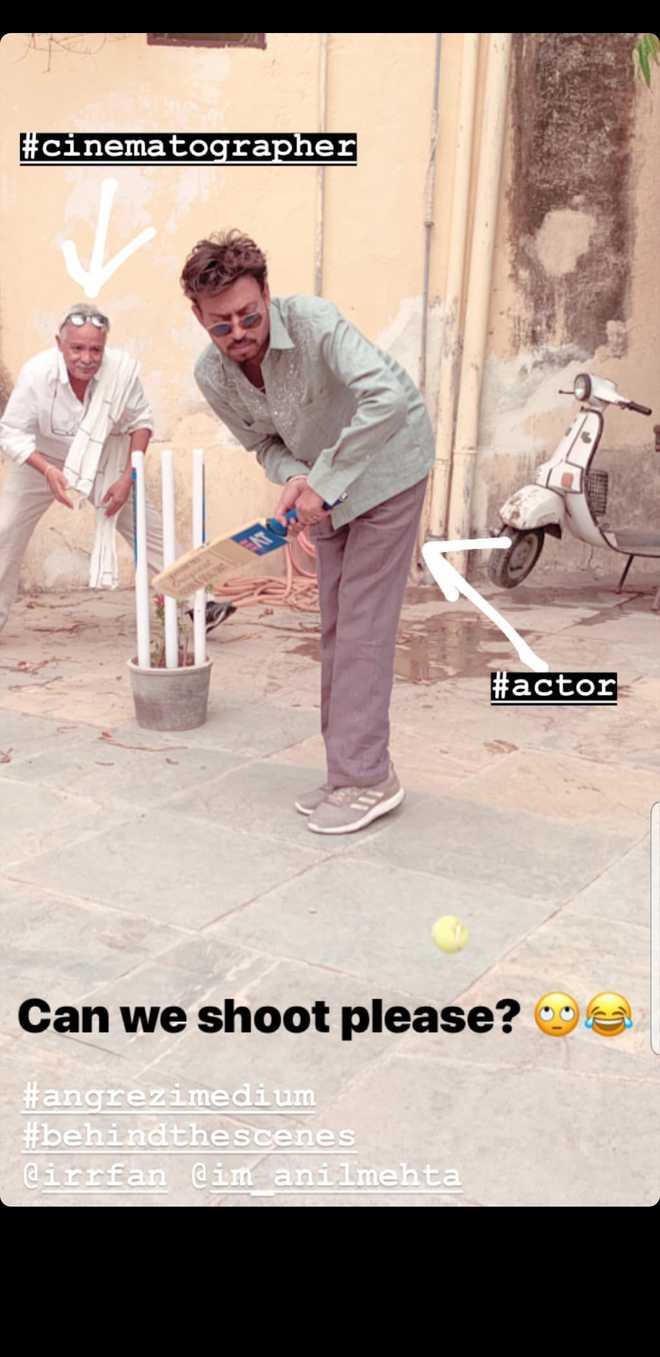 Irrfan spotted playing cricket : The Tribune India